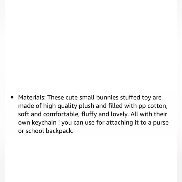 🎀🍭NEW🍭stuffed Bunny key s/phone accessories/backpack chain/handbag chain - Picture 12 of 16